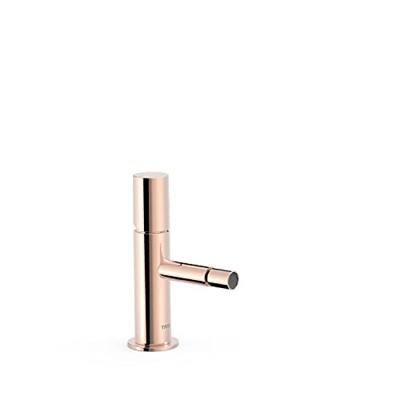 Bidetmengkraan Tres Study Exclusive 1-Knop Uitloop Recht 8 cm Rond Rosé Goud - thumbnail