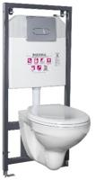 Kerra K-50 Slim toiletset met Sydney toilet, Julia toiletzitting en Pacific drukplaat chroom - thumbnail