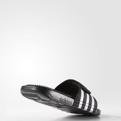 Adidas Adissage Slipper zwart wit Adidas Adissage Slipper zwart wit