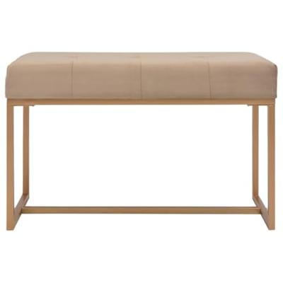 VidaXL Bankje 80 cm fluweel beige VidaXL Bankje 80 cm fluweel beige