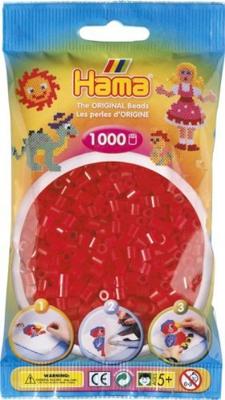 Hama midi strijkkralen - rood transparant (013), 1000st.
