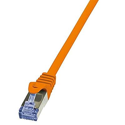 LogiLink CQ3078S RJ45 Netwerkkabel, patchkabel CAT 6A S/FTP 5.00 m Oranje Vlambestendig, Snagless 1 stuk(s)