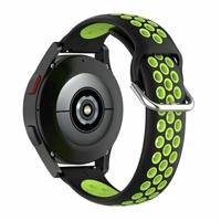 Garmin Forerunner 970 / 570 (47mm) / 255 - Siliconen sportbandje met gesp - Zwart + groen - thumbnail