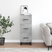 Dressoir 34,5x34x90 cm bewerkt hout betongrijs - thumbnail