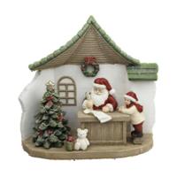 Kerstversiering DKD Home Decor Hars Kerstman (19 x 9,5 x 18 cm) (2 Stuks) - thumbnail