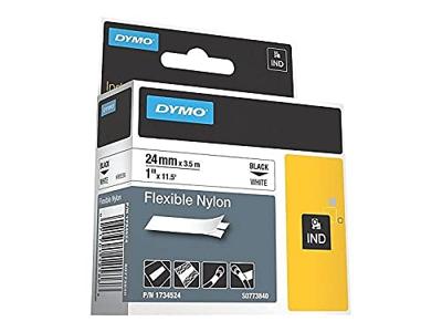 Labeltape DYMO IND RHINO 1734524 Tapekleur: Wit Tekstkleur:Zwart 24 mm 3.5 m Labeltape DYMO IND RHINO 1734524 Tapekleur: Wit Tekstkleur:Zwart 24 mm 3.5 m