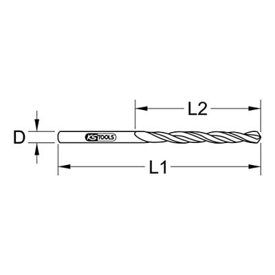 KS Tools 3301081 HSS-R Metaal-spiraalboorset 8.1 mm 10 stuk(s)