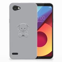 LG Q6 | LG Q6 Plus Telefoonhoesje met Naam Grijs Baby Olifant - thumbnail