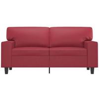Tweezitsbank 120 cm kunstleer wijnrood - thumbnail