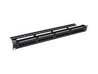 ACT Patchpaneel CAT6 unshielded 24 poorten met kabel management bar