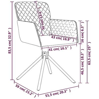 Eetkamerstoelen draaibaar 2 st fluweel blauw - thumbnail