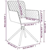 Eetkamerstoelen draaibaar 2 st fluweel blauw - thumbnail