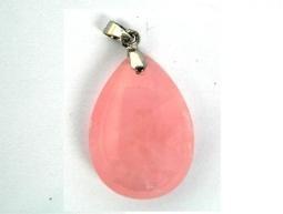 Edelstenen Hanger The drop of Roze Kwarts Edelstenen Hanger The drop of Roze Kwarts