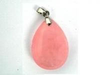 Edelstenen Hanger The drop of Roze Kwarts - thumbnail