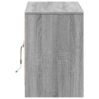 Tv-meubel met LED 100x34x50 cm bewerkt hout grijs sonoma eiken - thumbnail