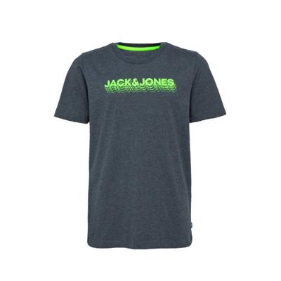 JACK & JONES JUNIOR T-shirt JCONEWDENNIS met logo donkerblauw JACK & JONES JUNIOR T-shirt JCONEWDENNIS met logo donkerblauw