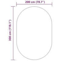 Hoogpolig vloerkleed NAVARRA 300x200 cm polyester marineblauw - thumbnail