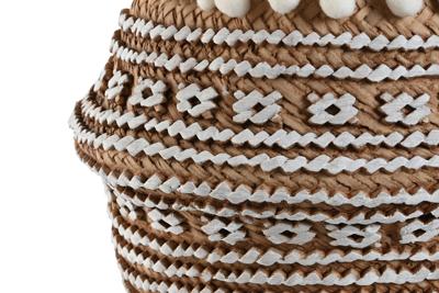 Grondlegger Home ESPRIT Wit Bruin Beige Lichtbruin Cement Tropisch 25 x 25 x 18 cm