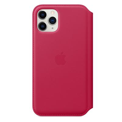 Apple leather Folio case iPhone 11 Pro Raspberry