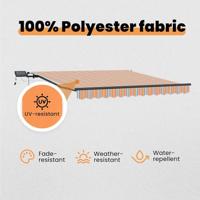 VidaXL Inklapbaar zonnescherm multikleur 350 x 250 cm stof - thumbnail