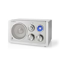 Nedis FM-Radio | Tafelmodel | FMvoeding | Analoog | 15 W | Wit / Zilver | 1 stuks - RDFM5110WT RDFM5110WT - thumbnail