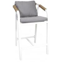 Rimini Barstoel Witte hoge tuinstoel - set van 4 stuks - thumbnail