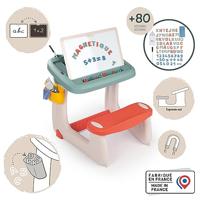 Smoby - Petit Ecolier Bureau - Kinderbureau - Dubbelzijdig Wit Magnetisch + Krijtbord - 80 Accessoires Inbegrepen - 72 Magnetische Letters en Cijfers - Vanaf 3 Jaar - Gemaakt in Frankrijk - thumbnail