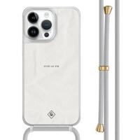iPhone 13 Pro Max hoesje met grijs koord - Vive la vie - thumbnail