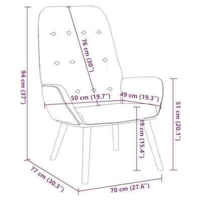 Relaxstoel fluweel donkergoen