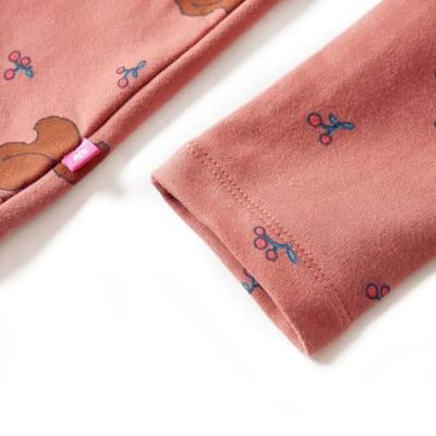 Kinderjurkje met eekhoornprint 116 oudroze Kinderjurkje met eekhoornprint 116 oudroze