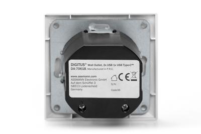 Digitus DA-70618 USB-laadbus Met USB Wit