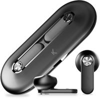 KSIX Leaf Draadloze hoofdtelefoon met geïntegreerde microfoon, multifunctionele touch-bediening en spraakbediening, Bluetooth 5.0 en oplaadbox, zwart - thumbnail