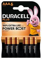 Batterij duracell plus powerboost 6x aaa | 10 stuks - thumbnail