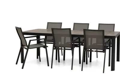 Trestino diningset gironde 220 nancy antraciet Trestino diningset gironde 220 nancy antraciet