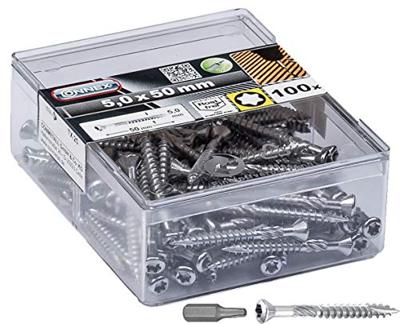 Connex Terrasschroef Tx25 5X50 100St Rvsc1 - DK3230002 Connex Terrasschroef Tx25 5X50 100St Rvsc1 - DK3230002