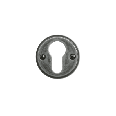 Hdd Pro Cylinderplaatje Rond Retro 48 Mm Plat Old Silver