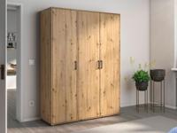 Kledingkast VOLTARI 3 deuren artisan eik - thumbnail