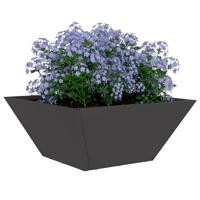 Plastic Plantenbak 5 pcs Zwart 35 x 35 x 15 cm Staal - thumbnail