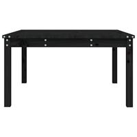 Tuintafel 82,5x82,5x45 cm massief grenenhout zwart - thumbnail