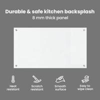 VidaXL Keuken achterwand doorzichtig 90 x 50 cm gehard glas - thumbnail