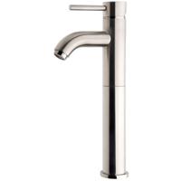 Wiesbaden Cadans Verhoogde Wastafelkraan Geborsteld Staal 32.5 cm - thumbnail