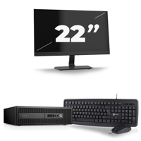 HP ProDesk 600 G3 USFF - Intel Core i5-7e Generatie - 8GB RAM - 256GB SSD - Windows 11 + 1x 22 inch Monitor - thumbnail