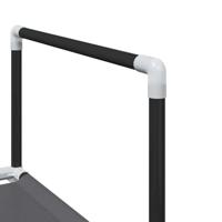 Schoenenrek 8-laags 44x28x145 cm nonwoven stof zwart - thumbnail