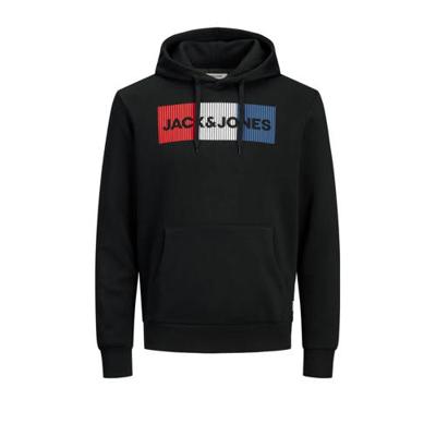 JACK & JONES ESSENTIALS hoodie JJECORP met logo zwart JACK & JONES ESSENTIALS hoodie JJECORP met logo zwart