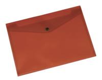 Q-CONNECT documentenmap, A4, transparante PP, drukknopsluiting, rood - thumbnail