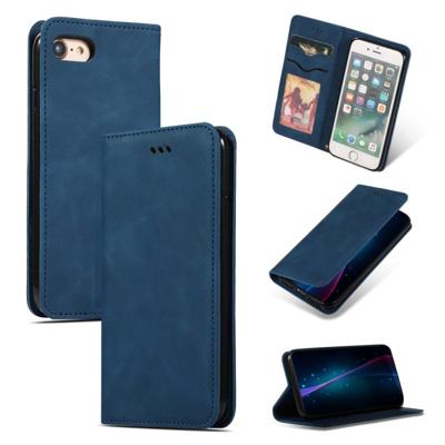 Retro huid voelen Business magnetische horizontale Flip lederen case voor iPhone 8/7 (marineblauw) Retro huid voelen Business magnetische horizontale Flip lederen case voor iPhone 8/7 (marineblauw)