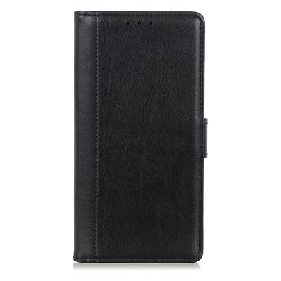 Shop4 - LG Velvet Hoesje - Wallet Case Grain Zwart Shop4 - LG Velvet Hoesje - Wallet Case Grain Zwart