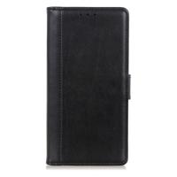 Shop4 - LG Velvet Hoesje - Wallet Case Grain Zwart - thumbnail