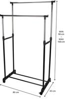 Jasstandaard met Wielen Mondex 80 x 43 x 90 cm Grijs Metaal - thumbnail