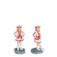 Carnaval dansers girls 2 stuks l2,5xb3xh5 cm Luville - Luville - thumbnail